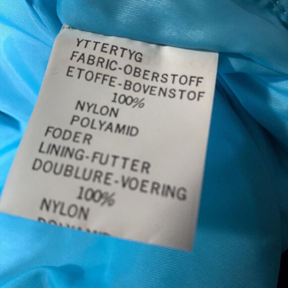 VINTAGE ETIREL Bright Turquoise One Piece Snow Ski Suit Women’s Size 36 / 6-8 - Picture 11 of 12